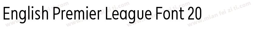 English Premier League Font 201字体转换